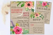 wedding photo - Watercolor Wedding Invitation, Watercolor floral Wedding Invitation, Floral Wedding Invitation,Watercolor Wedding Invitation printable