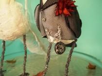 wedding photo - Wedding Cake Topper Ferdi Birds -- custom miniature love birds