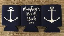 wedding photo - Bachelorette Beach party weekend can coolers, anchor theme bachelorette party, beach bach, can cozy, can coolies bachelorette party, girls