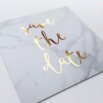 wedding photo - Marble And Gold Equals The Perfect Wedding Stationary Combination