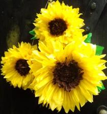 wedding photo - Set of 3 Giant Sunflowers - Perfect Decorations for Summer Wedding,Birthday Party&Baby Shower