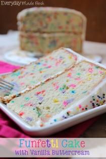 wedding photo - Funfetti Cake With Vanilla Buttercream