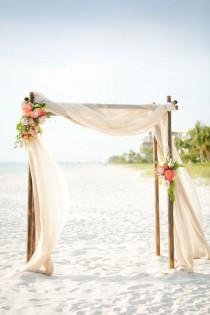 wedding photo - Tropical Beach Glam Bahamas Wedding In Sparkling Gold And Pink!