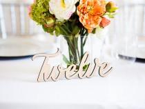 wedding photo - Table Number Words - Rustic Wooden Words for Table Number Wedding Decor - Rustic Southern Wedding (Item - LWN100)