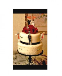 wedding photo - Zombie Wedding cake topper set