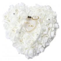 wedding photo - Romantic Wedding Jewelry Case Ring Bearer Pillow Holder
