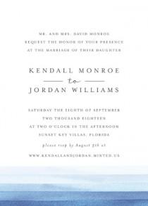 wedding photo - Watercolour Stripe - Customizable Wedding Invitations in Blue by Bethan.