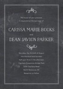 wedding photo - Vintage Chalkboard wedding invitations