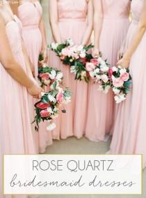 wedding photo - Pantone Rose Quartz Bridesmaid Dresses