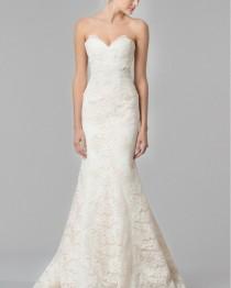 wedding photo - Carolina Herrera 'Dahlia' Strapless Lace Trumpet Gown (In Stores Only) 