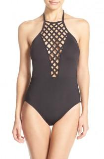 wedding photo - Kenneth Cole New York 'Sheer Satisfaction' One-Piece Swimsuit 