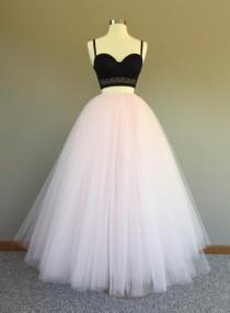 wedding photo - Tulle skirt, floor length tulle skirt, pink tulle skirt, adult tulle skirt, ANY COLOR
