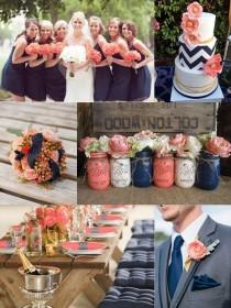 wedding photo - WBC: Coral   Navy Blue Wedding Ideas