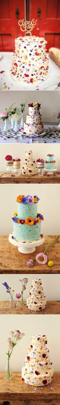 wedding photo - How To Decorate A Wedding Or Celebration Cake With Edible Petals - Bee's Bakery