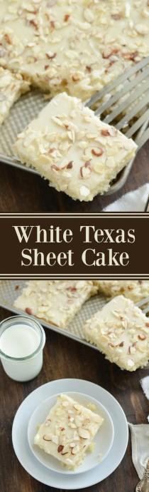 wedding photo - White Texas Almond Sheet Cake