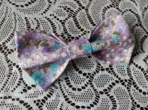 wedding photo -  lilac floral bow tie rusric wedding ties gift man bowties for men prom necktie baby lilac wedding woodland country chic lila Hochzeit Wald