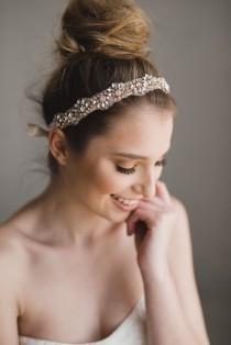 wedding photo -  Rose Gold Headband 