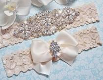 wedding photo - Petite / Plus Size Garter Belt, wedding garter set, bridal garter, bridal  lingerie, ivory garter, ivory wedding garter, garter, prom