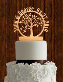 wedding photo - Tree of life wedding cake topper / custom cake topper / wood cake topper / unique cake topper / handmade cake topper / rustic cake topper