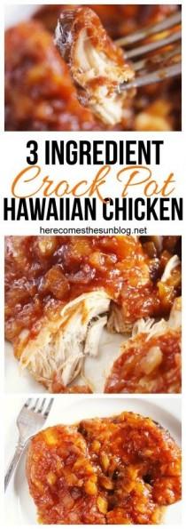 wedding photo - 3 Ingredient Crock Pot Hawaiian Chicken