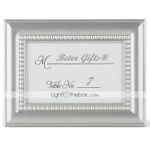 wedding photo -  Beter Gifts® Recipient Gifts - 4 x 3 inch, Silver Mini Photo Holder Favor / Escort Place Card Holder Party Décor