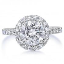 wedding photo - 2.8 Round Cut Diamond Solitaire Engagement Ring Enhanced VS2/D 14K White Gold