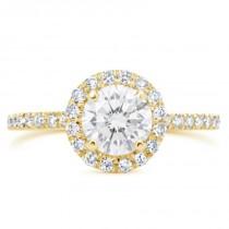 wedding photo - 1.76 Round Cut Diamond Solitaire Engagement Ring Enhanced VS1/D 14K Yellow Gold
