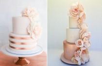 wedding photo - Rose Gold Wedding Cakes, Bronze & Copper
