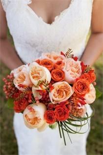 wedding photo - Orange Wedding Bouquet