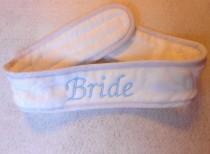 wedding photo - Spa Headband Wrap, Custom Monogram For A Bride