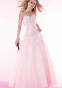 wedding photo -  Sweetheart Pink Lace Up Appliques Beading Sleeveless Floor Length Ball Gown
