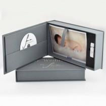 wedding photo - 1 Hermes USB & Elegant  CD / DVD Photo Prints Gift Box - Branded with Your Personalised Logo