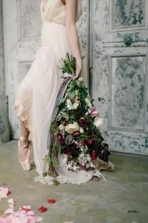 wedding photo - Burgundy And Blush Winter Wedding Inspiration  The Bride Link
