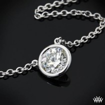 wedding photo - 18k White Gold Verismo Diamond Pendant - Setting Only