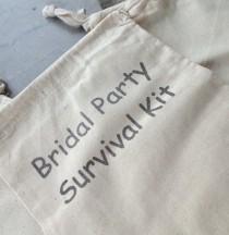 wedding photo - Bridal Party Survival Kit - Bags ONLY -  Wedding Party - Bridesmaid - Bride - Flower Girl - Matron of Honor