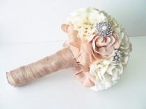 wedding photo - Bridal Fabric Bouquet /  Brooch Bouquet / The Southern Girl Bridal Bouquet