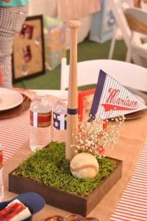 wedding photo - Hostess With The Mostess® - Vintage Baseball Baby Shower