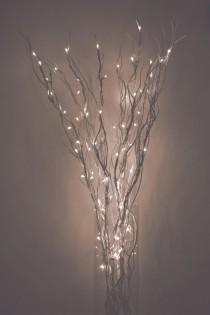 wedding photo - LED Lighted Curly Willow Branches, Silver, Gold, Pearl, Natural or Custom color