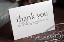 wedding photo - Wedding Card to Your Baker - Thank You for Baking Our Wedding Cake - Vendor Tip Notecard - Vendor Thanks on Your Special Day - CS08