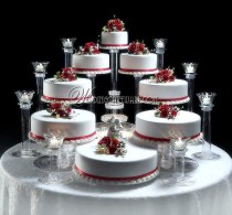 wedding photo - 8 Tier Cascading Wedding Cake Stand Stands / 8 Tier Candle Stand Set