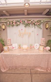 wedding photo - Pink   Gold Bohemian Dohl Birthday Party