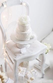 wedding photo - White Lace Cake
