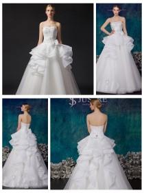 wedding photo -  Strapless Beaded Bodice A-line Wedding Dress