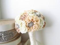 wedding photo - Bridal Fabric Brooch Bouquet /  Brooch Bouquet  The Floriana