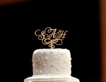 wedding photo - Monogram Cake Toppers Custom Cake Toppers Custom Wedding Cake Topper Wood Personalized Wedding Cake Topper Rustic Wedding Cake Topper