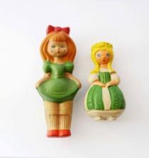 wedding photo - Two Cute Little Princess Soviet Toy Squeaker Rubber Doll Toys Collectible Rubber Toys Children's Toy  Old Toys Gift For Kids For Children