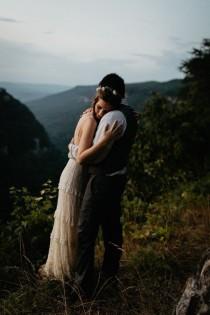 wedding photo - Incredibly Intimate Waterfall Elopement At Cloudland Canyon State Park