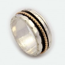 wedding photo -  Unisex Spinner Ring, Silver Spinner Ring, Gold Spinner Ring, Spinner Ring, Spinning Ring, Worry Ring, Fidget Ring, Meditation Ring DR2004GF