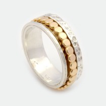 wedding photo -  Unisex Spinner Ring, Silver Spinner Ring, Gold Spinner Ring, Spinner Ring, Spinning Ring, Worry Ring, Fidget Ring, Meditation Ring DR2011GF