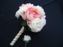 wedding photo - Peonies and Garden Roses Wedding Bouquet